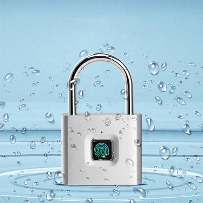 China Electronic Outdoor Anti-theft Keyless Fingerprint Auto Luggage Locker Home Security Metal Smart Padlock for sale