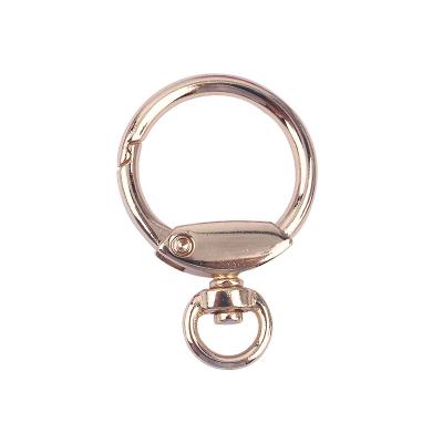 China Simple Handmade Zinc Alloy Elastic Ring Buckle Rotating Jewelry Accessories Ring Spring Buckle Rotating Anti-lost Locator For Luggage for sale