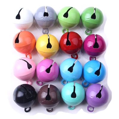 China Fashionable.Popular.Ladies Pet Jewelry Accessories 14mm Candy Color Bell DIY Painting Small Metal Head Chain Accessories Christmas Bell for sale