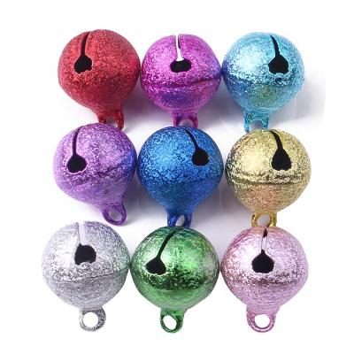 China China Factory Wholesale Creative Copper Bells Frosted Wrinkle Word Bells Color Bells 14MM DIY Jewelry Accessories for sale