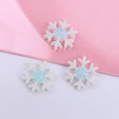 China Fashionable.Popular.Ladies Christmas Snowflake Resin DIY Accessories Mobile Phone Case Materials Hair Accessories for sale