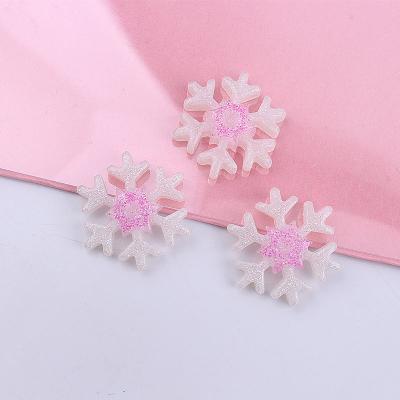 China Fashionable.Popular.Ladies Christmas Snowflake Resin DIY Accessories Mobile Phone Case Materials Hair Accessories for sale