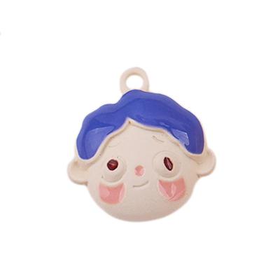 China Fashionable.Popular.Ladies Small Pendant Ornaments Cartoon Cute Doll Head Pendant Alloy Children's Jewelry Accessories Earrings Necklace Gifts for sale