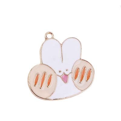 China Fashionable.Popular.Ladies DIY Alloy Children's Jewelry Accessories Earrings Necklace Pendant Zipper Ornaments Cute Cartoon Rabbit Bear Dog Head Small Gift for sale