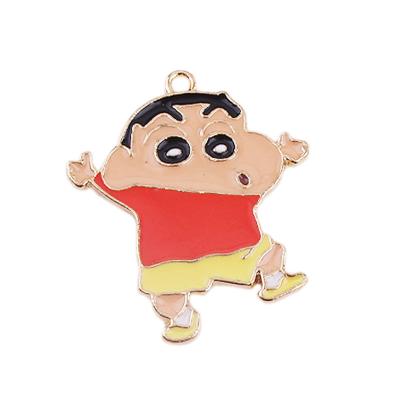 China Factory Cute Spot DIY Alloy Jewelry Accessories Hand Rope Necklace Decoration New Cute Pencil Pendant Shinchan Small Gift Pendant for sale