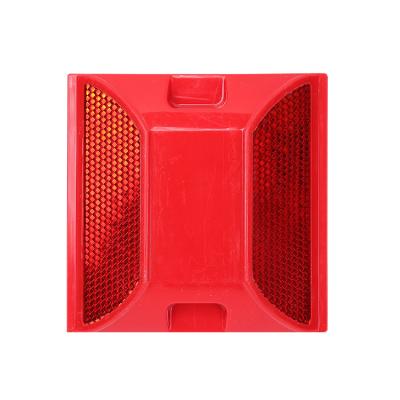 China Plastic and Quartz Best Selling Dual High Durable Reflective Plastic Side Reflectors Road Stud For Road Warning for sale