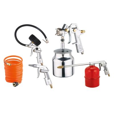 China W-2000C4 5PCS Air Suction Spray Gun Air Hose And Inflator Air Dustor Portable Painting Tools for sale