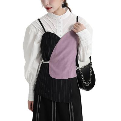 China 2022 spring style breathable layered wear designer fashion suspender suit vest color match vest jacket new for women 1349 for sale