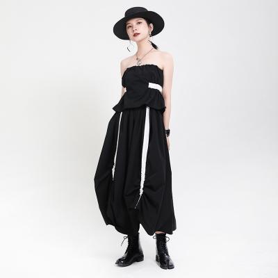 China 1478's New Breathable Summer 2021 Dress, High Sleeves French Dress, Fashionable Show Bubble Waist Slimming Shoulderless Dress for sale