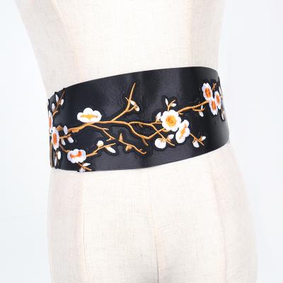 China Anti-wrinkle 112's 2021 new four seasons belt Chinese style wild plum embroidery wrapping retro belt for sale