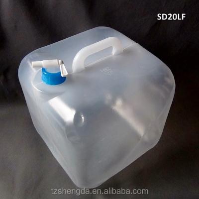 China Sustainable 20Liter PE Collapsible Water Container / Camping Water Bag for sale