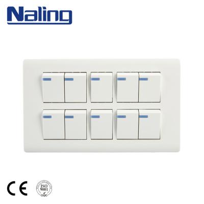 China 10 PC Naling Factory Price High Strength Electronic Strip 86*146mm Wall Switch For Hotel for sale