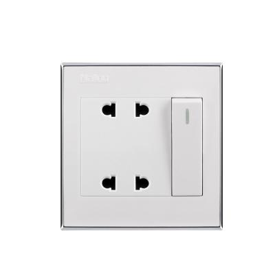 China Naling New 2+1 2 Pin 13A Multipurpose Electrical Wall Socket Residential/Multipurpose Design for sale