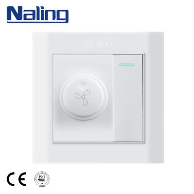 China High Strength 86*88mm Naling Factory Price 1 Gang Regulation Speed ​​Wall Switch With Dimmer for sale