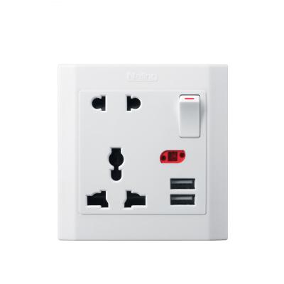 China Naling General Purose 220V Residential / General Purpose Electrical Wall Outlet With Usb Port for sale