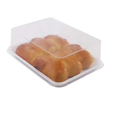 China Disposable custom logo printed food grade disposable china suppliers PET clear plastic packaging box cake for sale