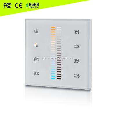 China High Stable Glass Color Line RF& WiFi Sensitive & Touch Size CCT Led Controller SR-2830B for sale