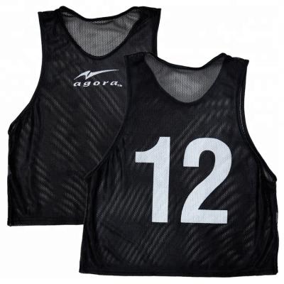 China 100%Ultra Soft Polyester Numbered Mesh Scrimmage Vest Training Bibs for sale