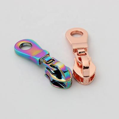 China Polished Nolvo World 11*38mm Zipper Puller Leather Zipper Puller Alloy Zipper Fastener Slider For Main Zipper Purse Bags Shoes for sale