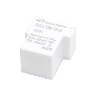 China DAQCN T90 30A 5 Pin White Mounting Pcb Relay Sealed Electronic Components for sale