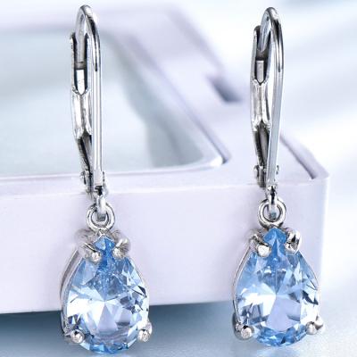 China FASHIONABLE Cubic Zicornia Long Earring Waterdrop Drop Earring For Women for sale