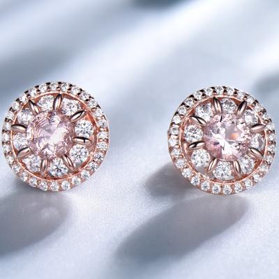 China Vintage Jewelry For Women Rose Gold Plated Cubic Zirconia Stud Earring for sale