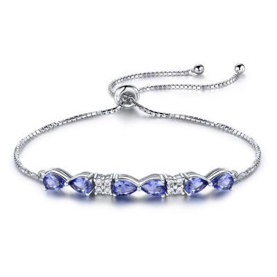 China Hiphop Factory Price Wholesale Direct Bulk Women's Handmade Silver 925 Crystal Bracelet Custom Made Bracelet for sale