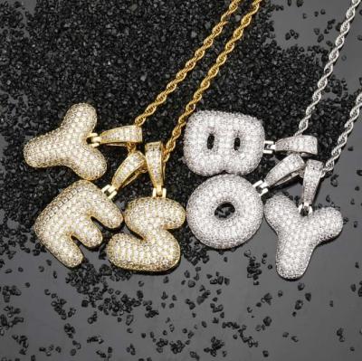 China Custom Hiphop Fashion Hip Hop Jewelry Diamond Iced Out Alphabet Letter Pendant Jewelry for sale