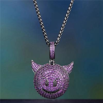 China New Design 925 Silver Fashion Hiphop Jewelry Hip Hop Face Pendant Pendant Jewelry for sale