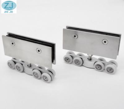 China Sale Modern Stainless Steel Sliding Door Hanger Roller Top Hanging Wheels Heavy Duty Hanging Top Sliding Door Roller Wheels for sale