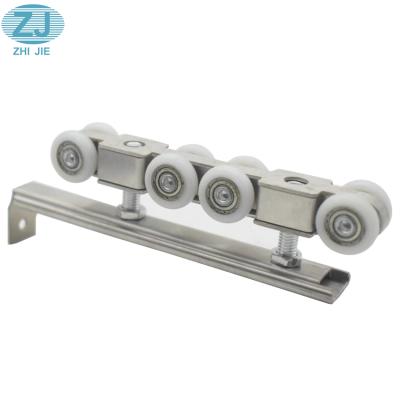 China Factory Direct Sale Modern Stainless Steel Wooden Door 8 Wheel Suite Sliding Door Roller for sale