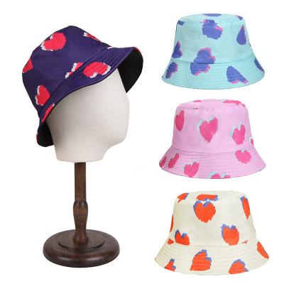 China Sunshade Bucket Hat New Creative Printing Multiple Designs Double Sided Fisherman Hat Basin Bucket Hats for sale