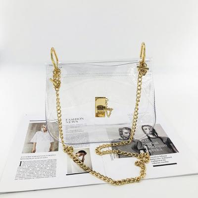 China Transparent Clear Bag Purse Clear PVC New Product Gift Bags Women Handbags Women Handbags for sale