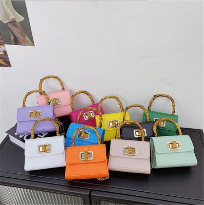 China PVC Mini Jelly Bag With Small Cute Candy Jelly Handle Child Mini Purses And Handbags Bamboo Mini Bag Handbags for sale