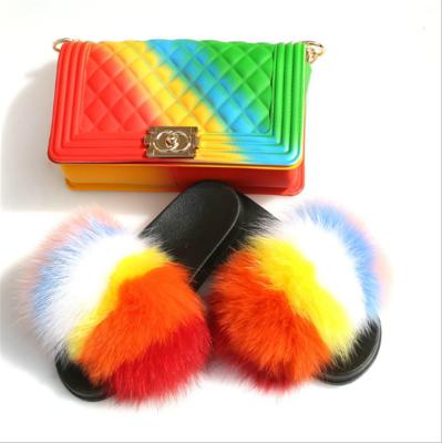 China Colorful PVC Jelly Shoes And Matching Handbag Set Handbags And Shoe Set For Women Shoes And Purse Set Handbag for sale