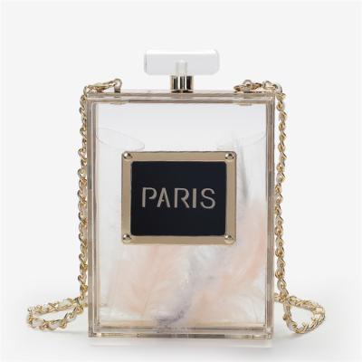 China Wholesale Clear Perfume Acrylic Box Ladies Summer Clutch Bag Clear Acrylic Clutch Bag for sale