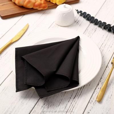 China Washable Cotton Dinner Napkins Black - 12 Pack Soft & Comfortable - Durable Hotel Quality - Ideal For Events for sale