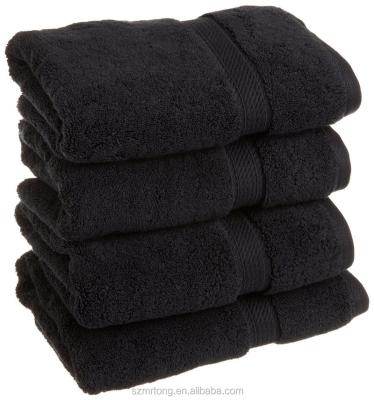 China Black 100% Compressed Cotton Bath Towel for sale