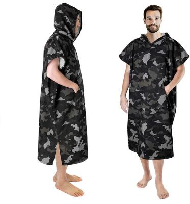 China Viable Thick Quick Dry Wetsuit Microfiber Poncho Changing Robe for sale