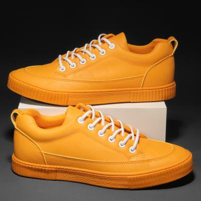 China Wholesale Custom Made Comfortable Cloth Solid Color Fashion Trend PU Leather Men Casual Shoes for sale