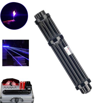 China Ignition and Burning Bottom Aluminum Gatling High Power 1600mw 3000mw 450nm Burning Blue Laser Indicator for sale