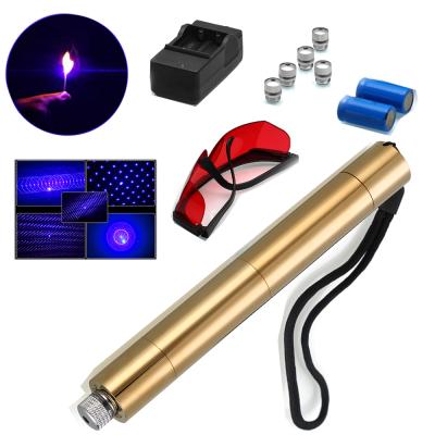 China High Power 450nm 1.6w 5000mw Powerful Burning Laser Indicator High Visible Bright Blue Beam Burning Laser Indicator For Driving Away Pests And Hobby for sale