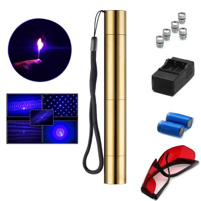 China Ignition and Burning 1600mw Awesome Awesome Super Bright Blue Laser Light Burning Laser Pointer Rechargeable Battery Set Rave Stars Kit for sale