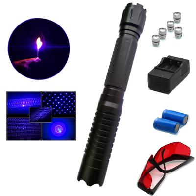 China Ignition and Long Range Blue Burning Light 450nm Burning Laser Indicator 1600mw 3000mw 5000mw with Charger Battery Star-CAPS Flashing Lights for sale