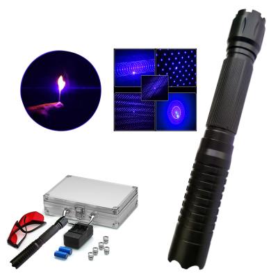 China 450nm 1600mw 3000mw 5000mw High Power Lazer Rechargeable Ignition and Burning Indicator Burning with Charger and Batteries for sale