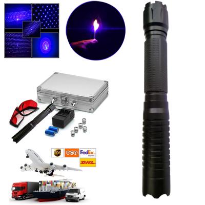 China Powerful Burning 2w 1w 1600mw Blue Laser Light Burning Point Light Pointer Indicator Background Powerful Blue Laser Indicator With 445nm 450nm Beam for sale