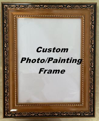 China Realistic Custom Modern Golden Brown White Dark Red Standing Plastic Glass Photo Or Painting Floating Frame for sale