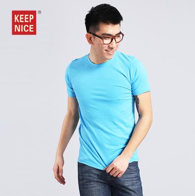 China Wholesale Stretch Spandex Spot Size Round Neck T Shirt Plus Size T Shirt With 96% Cotton 4% Spandex for sale