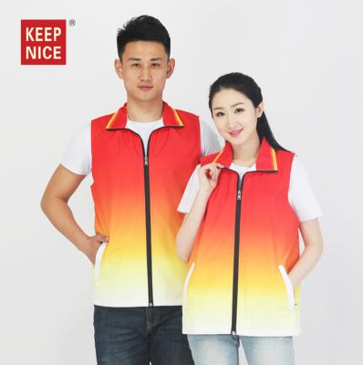 China High Quality Colorful Plus Size Vest Volunteer Vest Custom Advertising Promotional Vest for sale