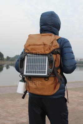 China 4W plastic frame solar panel with high lumen LED ,with 5V 1A USB output,charge mobile for sale